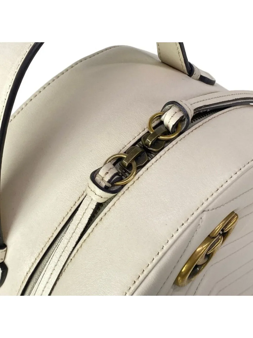 Gucci Backpack GG Marmont Ivory Leather